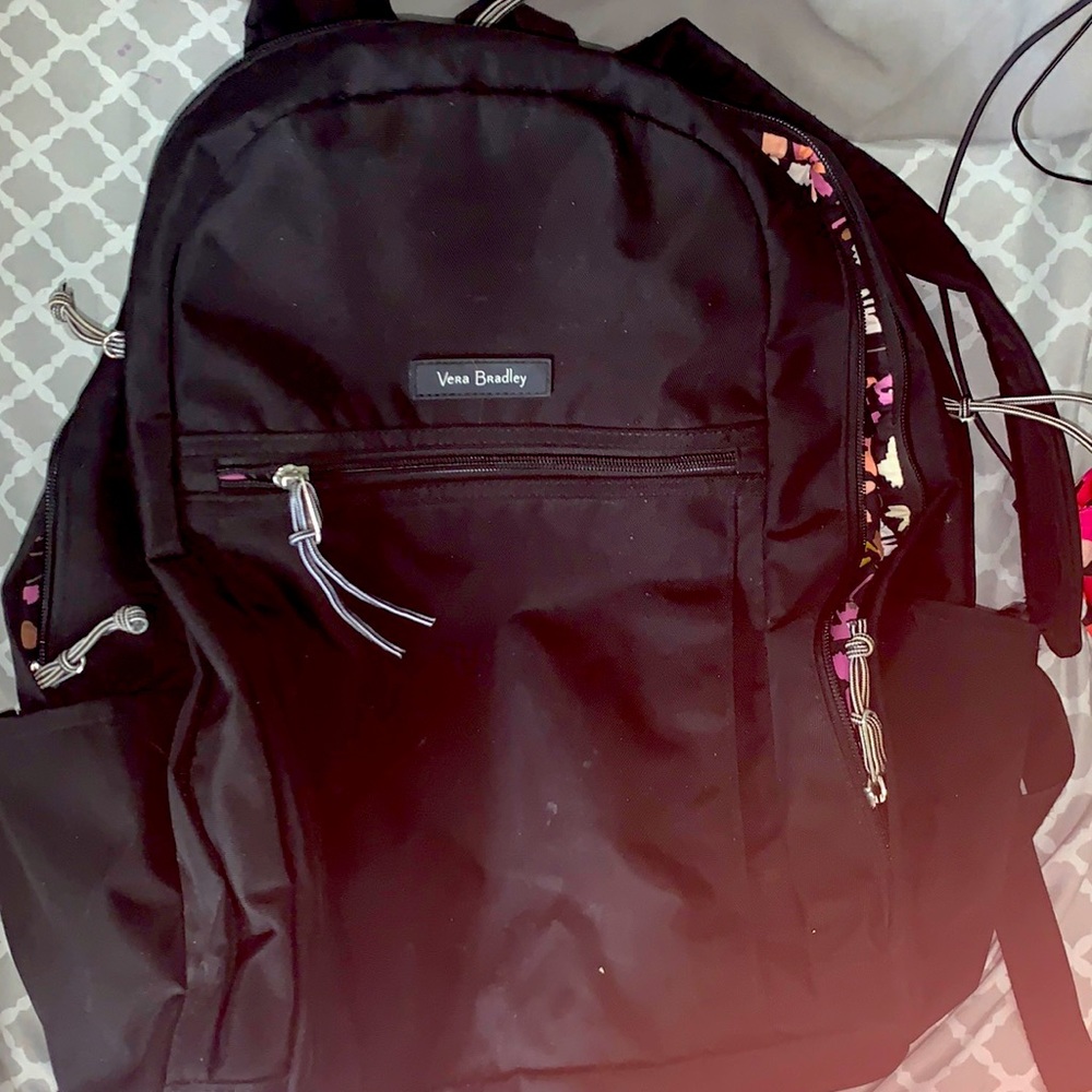 Black Vera Bradley Backpack, EUC